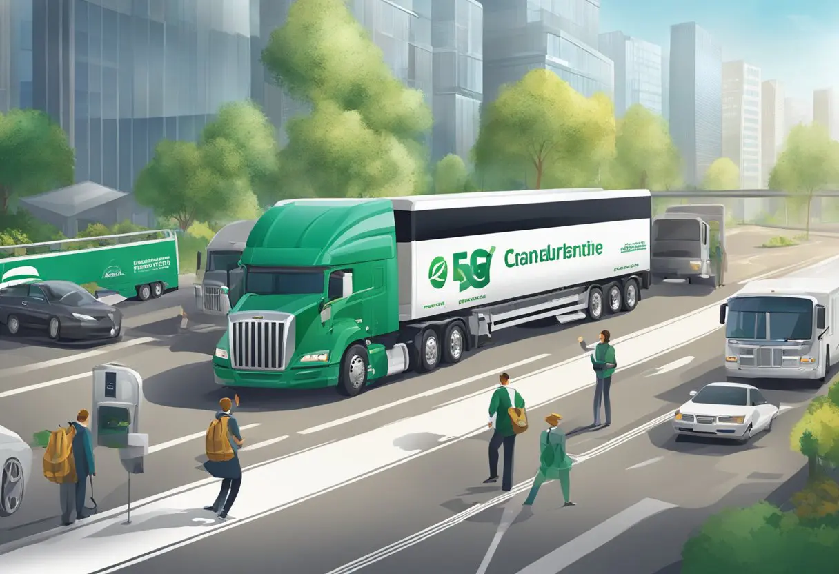 transporte público eco-friendly em cidade verde
